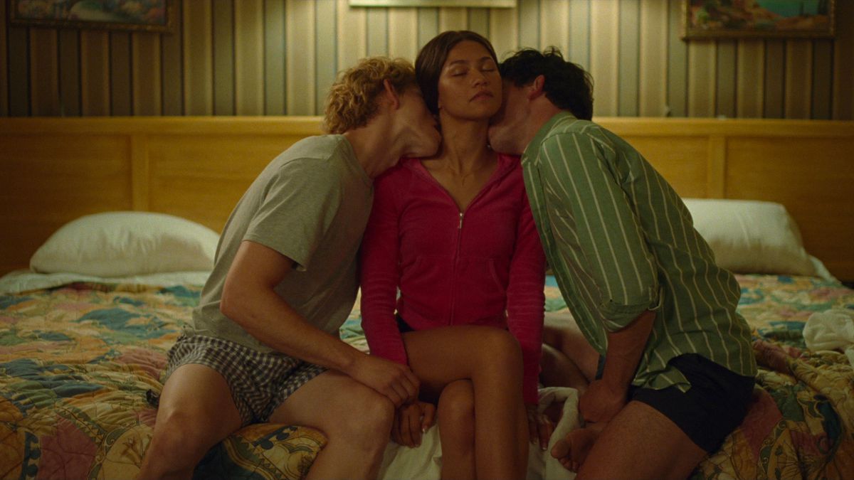 Zendaya, Josh O'Connor, and Mike Faist get close in CHALLENGERS