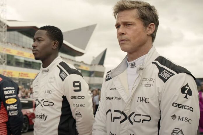 Brad Pitt and Damson Idris in F1