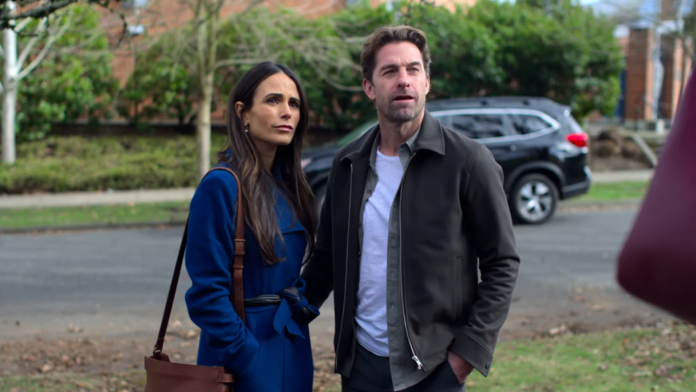 Jordana Brewster and Scott Speedman in CELLAR DOOR