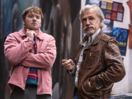 Cooper Hoffman and Christoph Waltz in OLD GUY